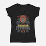 Ajarakan Fitness Emblem-Womens-V-Neck-Tee-LAGELANTEE