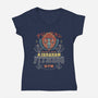 Ajarakan Fitness Emblem-Womens-V-Neck-Tee-LAGELANTEE