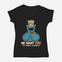 Bring Sam Cookies-Womens-V-Neck-Tee-retrodivision