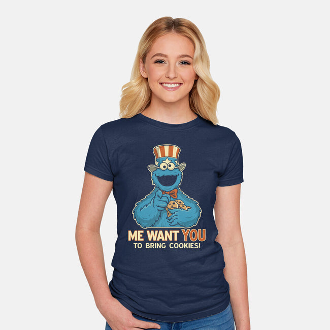 Bring Sam Cookies-Womens-Fitted-Tee-retrodivision