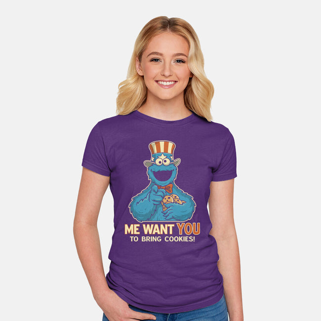 Bring Sam Cookies-Womens-Fitted-Tee-retrodivision