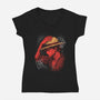 Mugiwara Pirate King-Womens-V-Neck-Tee-constantine2454