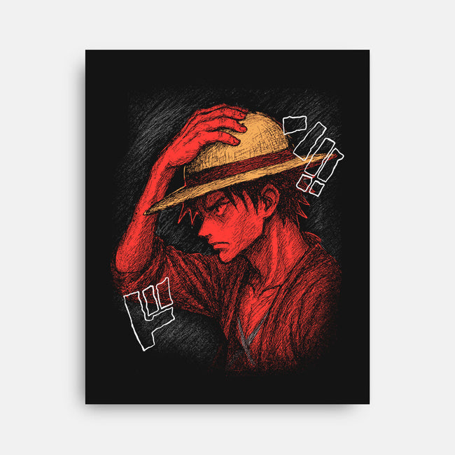 Mugiwara Pirate King-None-Stretched-Canvas-constantine2454