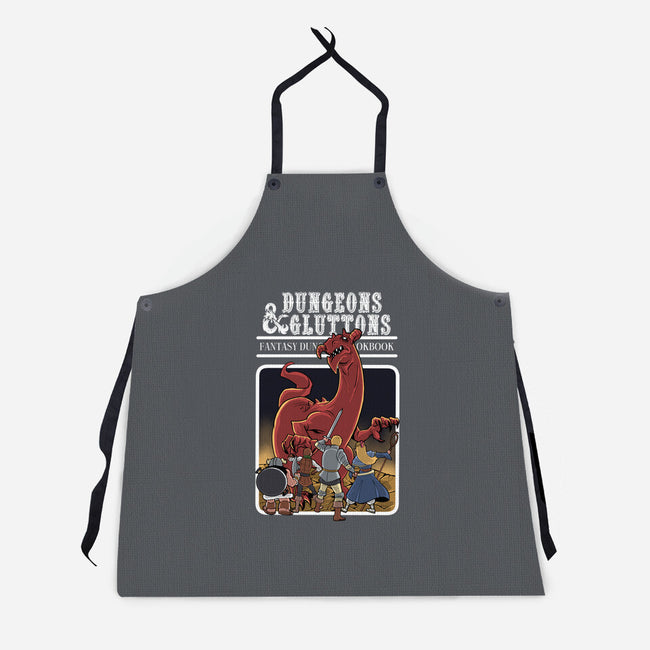 Dungeon Cookbook-Unisex-Kitchen-Apron-zascanauta