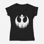 Rebel Wings-Womens-V-Neck-Tee-rocketman_art