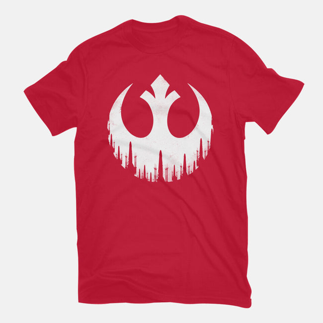 Rebel Wings-Womens-Fitted-Tee-rocketman_art