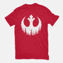 Rebel Wings-Womens-Fitted-Tee-rocketman_art