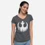 Rebel Wings-Womens-V-Neck-Tee-rocketman_art