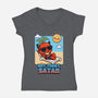 Hot Today Satan-Womens-V-Neck-Tee-Boggs Nicolas