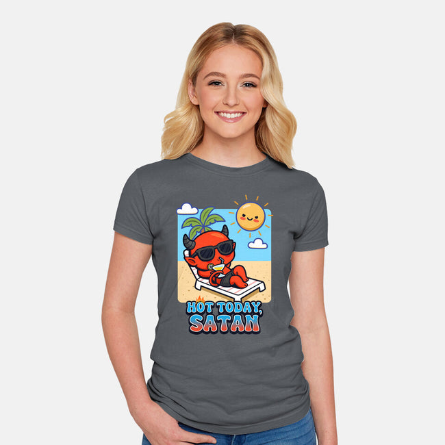 Hot Today Satan-Womens-Fitted-Tee-Boggs Nicolas