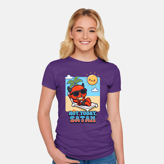 Hot Today Satan-Womens-Fitted-Tee-Boggs Nicolas