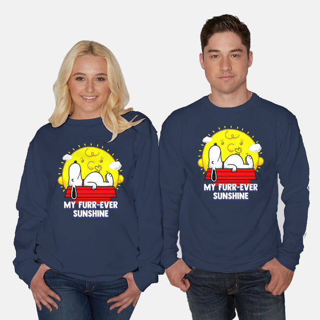 Furr Ever Sunshine-Unisex-Crew Neck-Sweatshirt-krisren28
