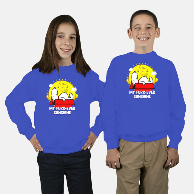 Furr Ever Sunshine-Youth-Crew Neck-Sweatshirt-krisren28