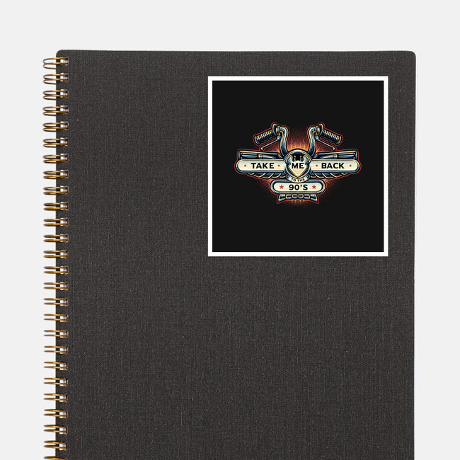 Take Me Back To The 90s-None-Glossy-Sticker-glitchygorilla