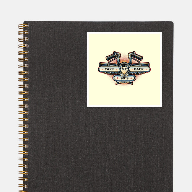 Take Me Back To The 90s-None-Glossy-Sticker-glitchygorilla