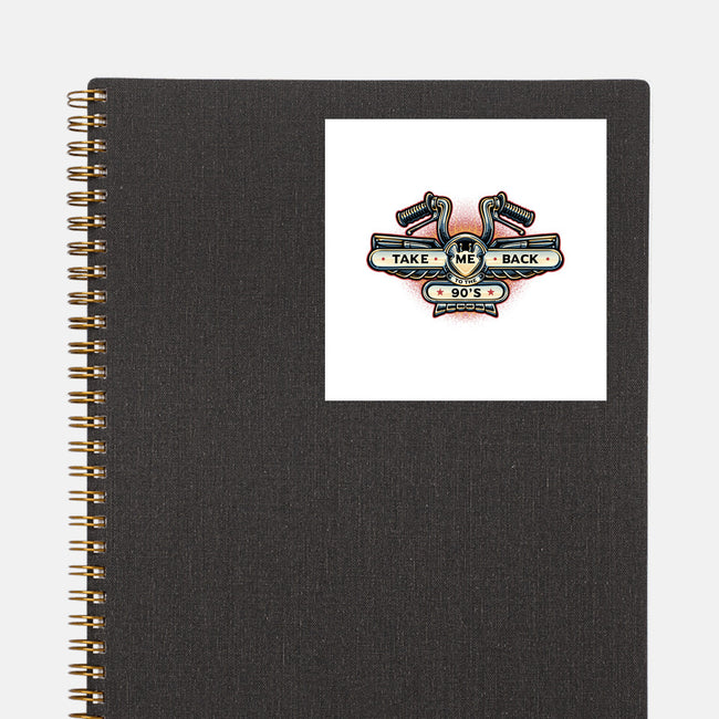 Take Me Back To The 90s-None-Glossy-Sticker-glitchygorilla