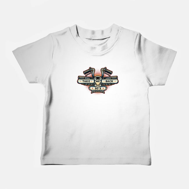 Take Me Back To The 90s-Baby-Basic-Tee-glitchygorilla