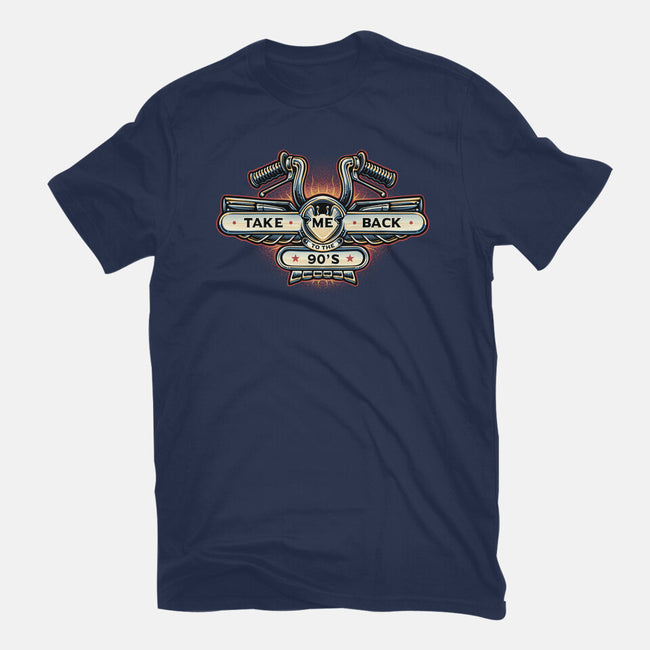 Take Me Back To The 90s-Womens-Fitted-Tee-glitchygorilla
