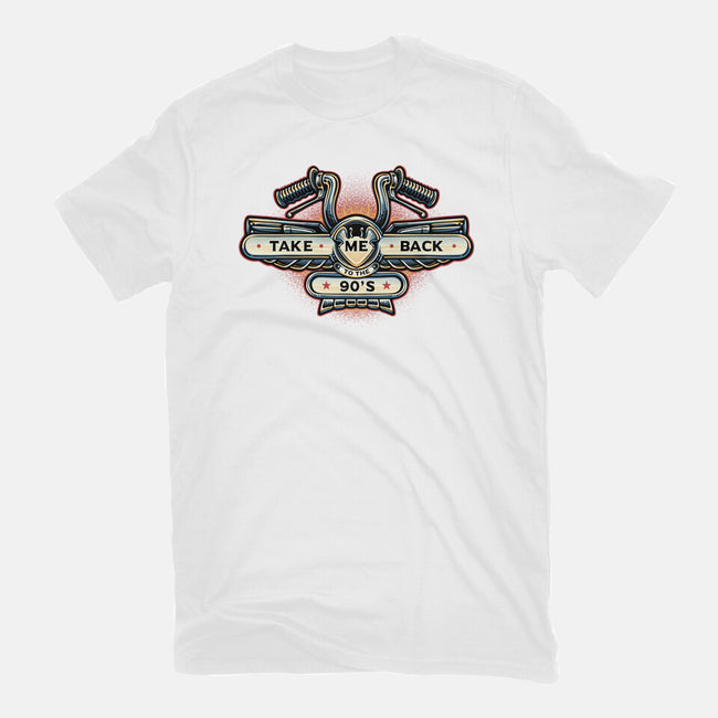 Take Me Back To The 90s-Womens-Fitted-Tee-glitchygorilla