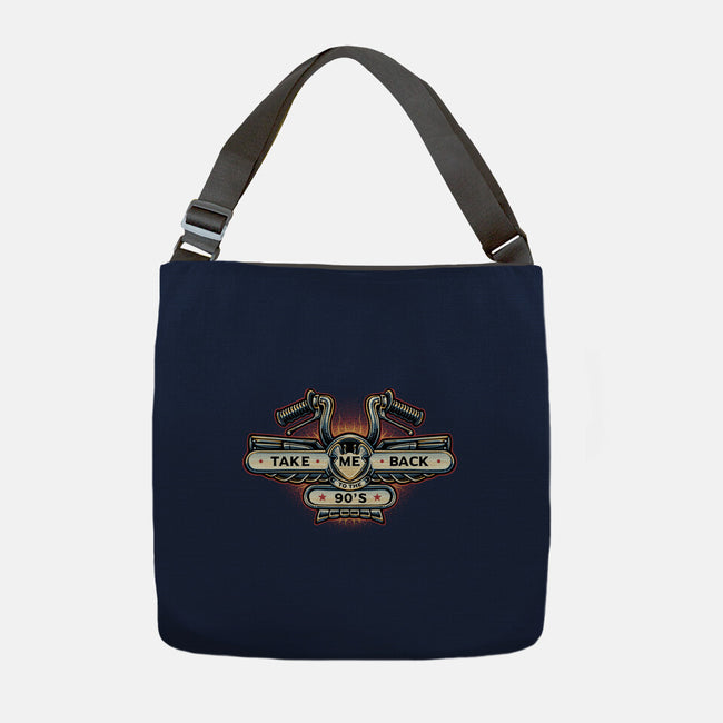 Take Me Back To The 90s-None-Adjustable Tote-Bag-glitchygorilla