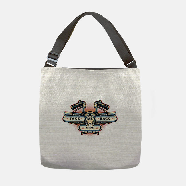 Take Me Back To The 90s-None-Adjustable Tote-Bag-glitchygorilla