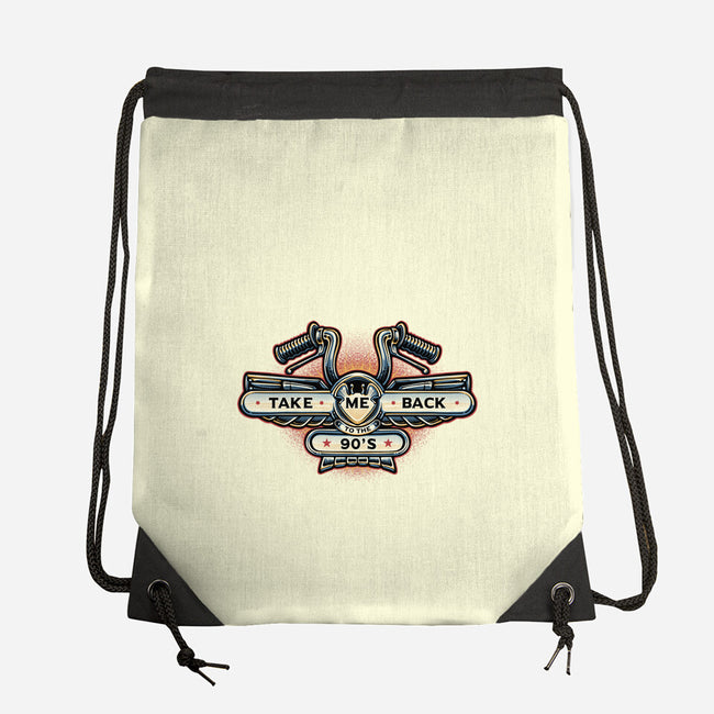 Take Me Back To The 90s-None-Drawstring-Bag-glitchygorilla