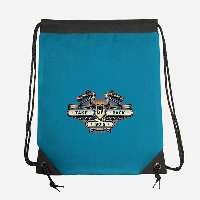 Take Me Back To The 90s-None-Drawstring-Bag-glitchygorilla