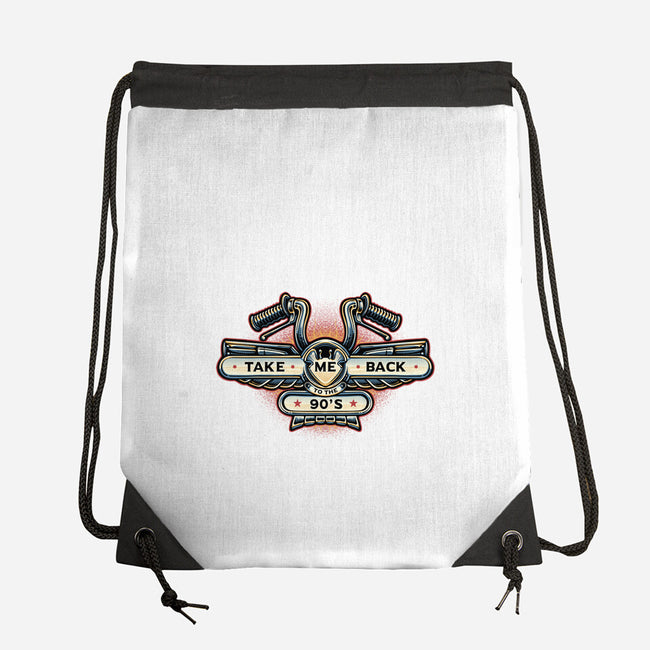 Take Me Back To The 90s-None-Drawstring-Bag-glitchygorilla