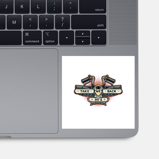 Take Me Back To The 90s-None-Glossy-Sticker-glitchygorilla