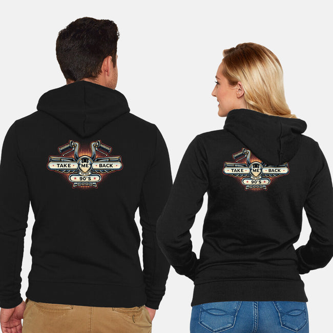 Take Me Back To The 90s-Unisex-Zip-Up-Sweatshirt-glitchygorilla