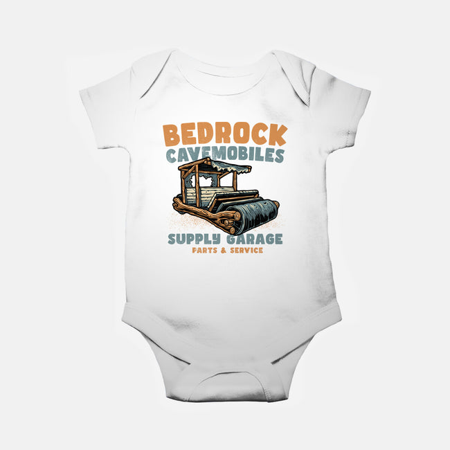 Cave Mobiles Supply Garage-Baby-Basic-Onesie-glitchygorilla