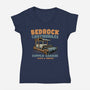 Cave Mobiles Supply Garage-Womens-V-Neck-Tee-glitchygorilla