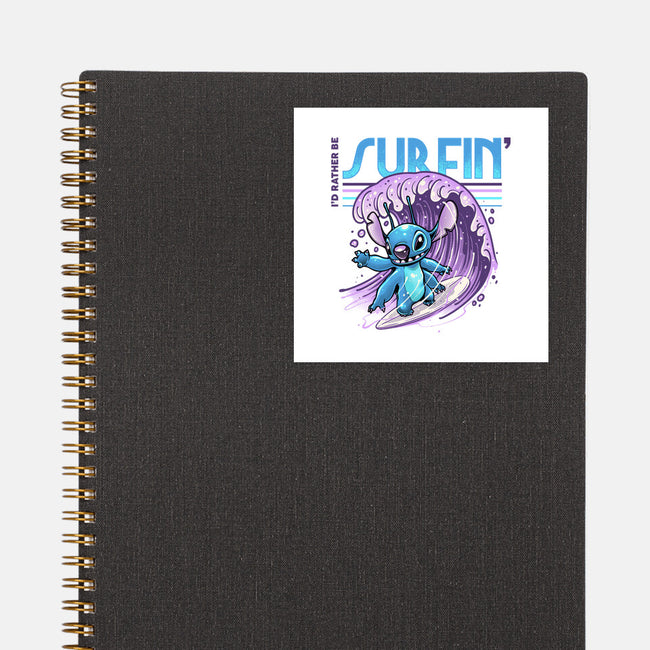 I'd Rather Be Surfin-None-Glossy-Sticker-glitchygorilla