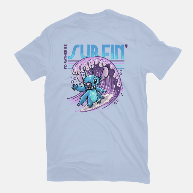 I'd Rather Be Surfin-Mens-Basic-Tee-glitchygorilla