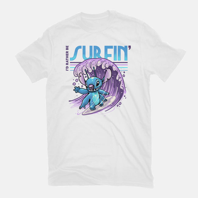 I'd Rather Be Surfin-Mens-Basic-Tee-glitchygorilla