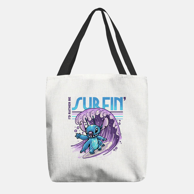 I'd Rather Be Surfin-None-Basic Tote-Bag-glitchygorilla