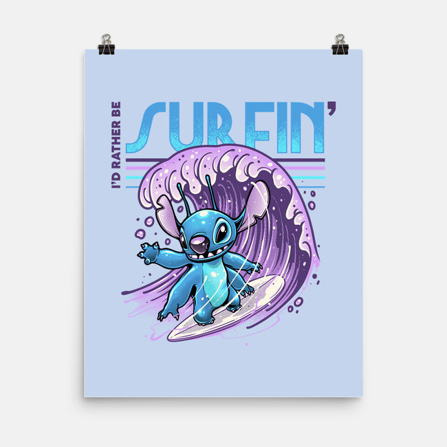 I'd Rather Be Surfin-None-Matte-Poster-glitchygorilla
