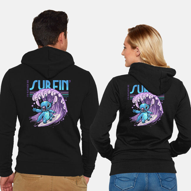 I'd Rather Be Surfin-Unisex-Zip-Up-Sweatshirt-glitchygorilla