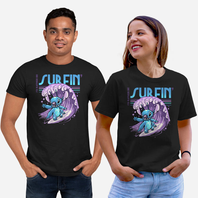 I'd Rather Be Surfin-Unisex-Basic-Tee-glitchygorilla