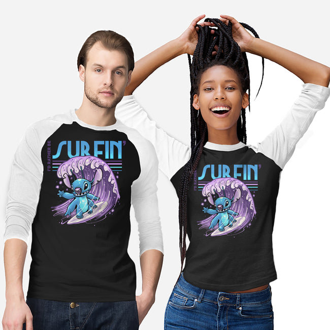 I'd Rather Be Surfin-Unisex-Baseball-Tee-glitchygorilla