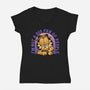 Not A Big Fan Of People-Womens-V-Neck-Tee-glitchygorilla