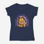 Not A Big Fan Of People-Womens-V-Neck-Tee-glitchygorilla