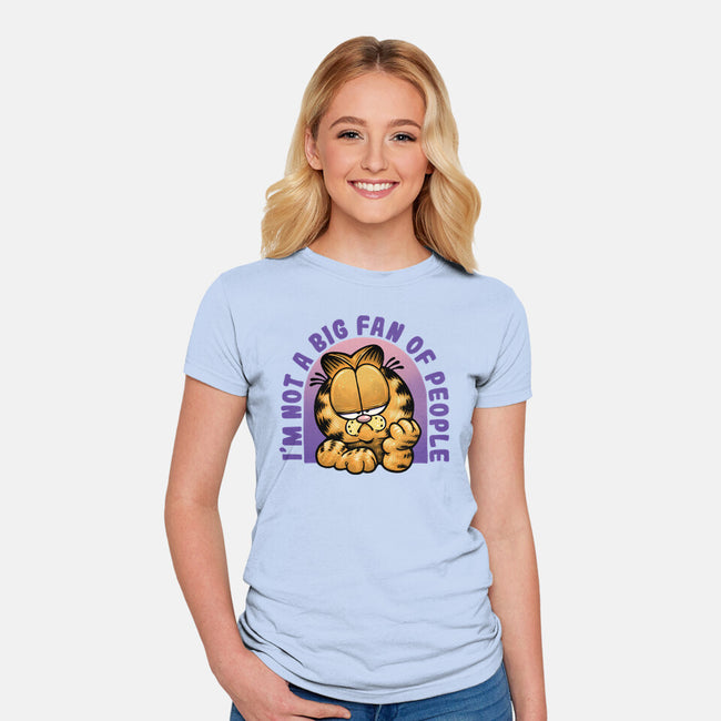 Not A Big Fan Of People-Womens-Fitted-Tee-glitchygorilla