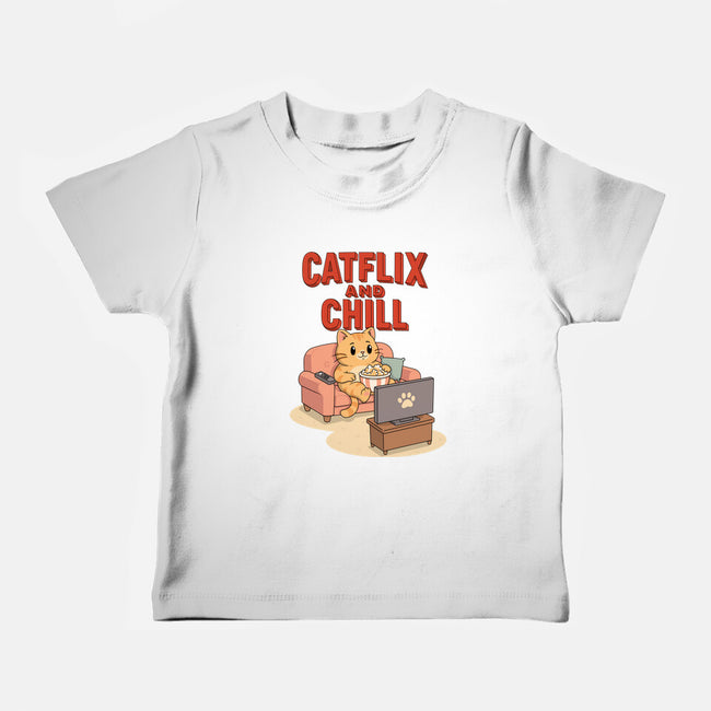 Catflix And Chill-Baby-Basic-Tee-Tri haryadi