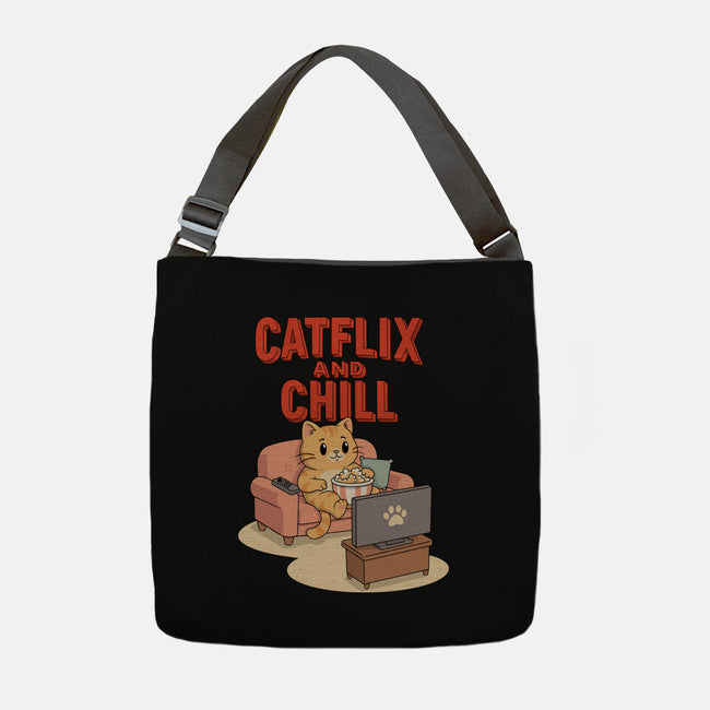 Catflix And Chill-None-Adjustable Tote-Bag-Tri haryadi
