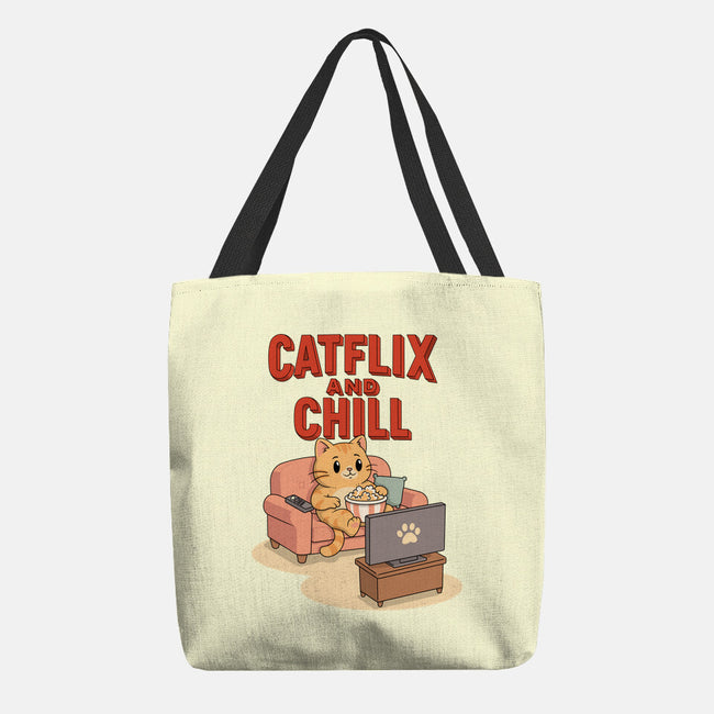 Catflix And Chill-None-Basic Tote-Bag-Tri haryadi