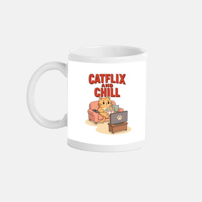 Catflix And Chill-None-Mug-Drinkware-Tri haryadi