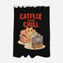 Catflix And Chill-None-Polyester-Shower Curtain-Tri haryadi