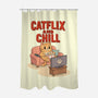 Catflix And Chill-None-Polyester-Shower Curtain-Tri haryadi