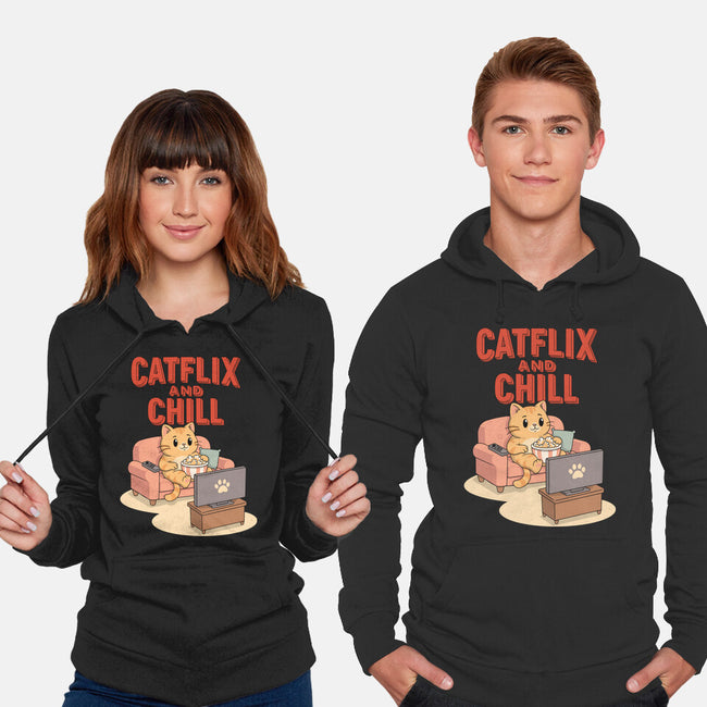 Catflix And Chill-Unisex-Pullover-Sweatshirt-Tri haryadi